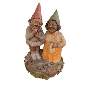 Vintage Tom Clark Clay Gnome Sculpture Martha And Jay 1983 Cottagecore Art